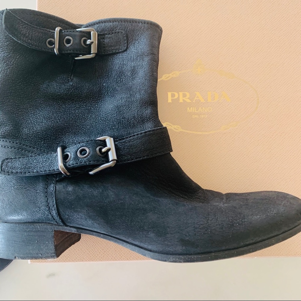Authentic Prada Motorcycle style boots!!